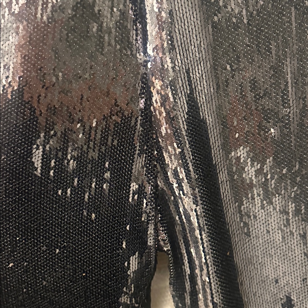 NADINE MERABI Beverly Silver Sequin Jumpsuit - Picture 14 of 15